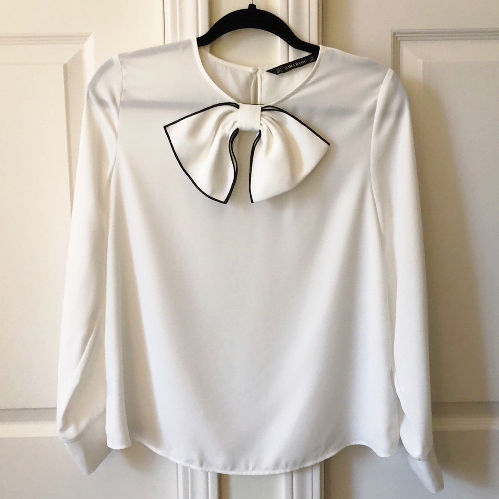 Zara Basic Blouse with Bow